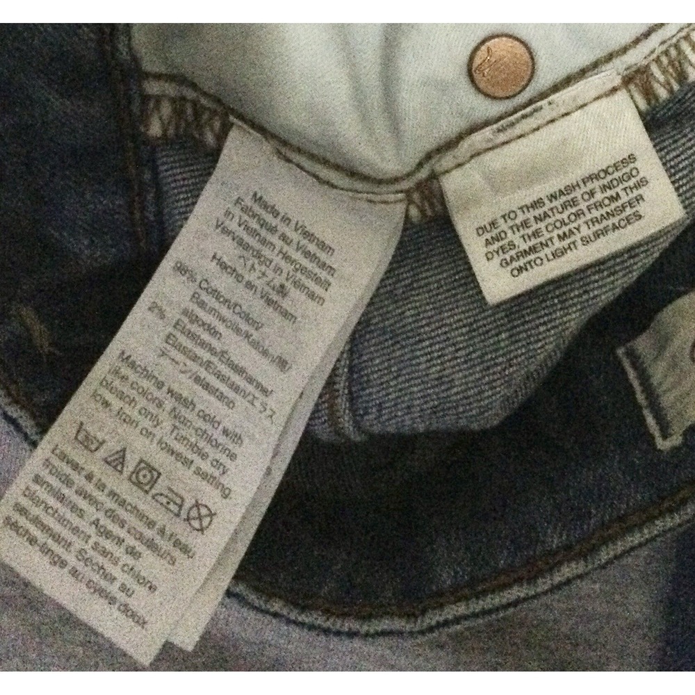 MADEWELL Wide jeans womens SZ 26 BLUE DENIM JEANS curvy slim wide leg - Picture 12 of 16